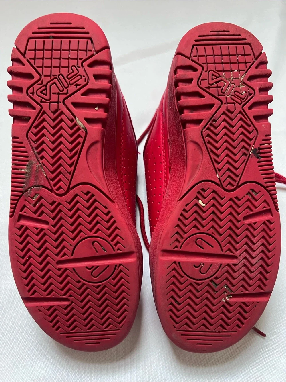 FILA All Red Chunky Sneakers Kids Size 5Y